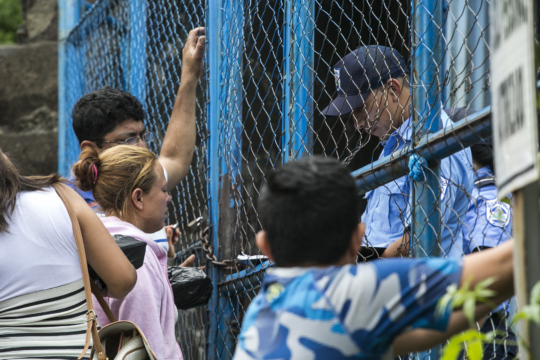 Photo of families in Nicaraguan prison