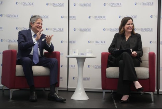 Photo of Guillermo Lasso and Rebecca Bill Chavez